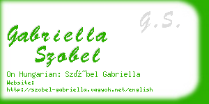 gabriella szobel business card